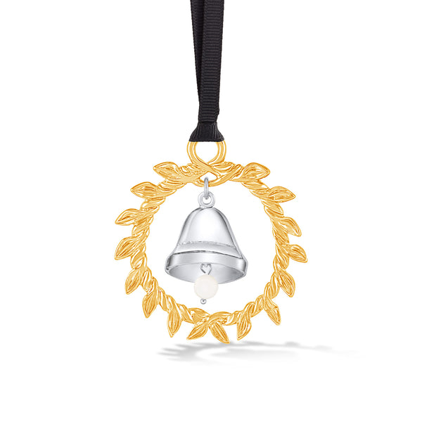 XC2024-BELL-Dower-and-Hall-Gilded-and-Silver-Plated-Pewter-Bell-Christmas-Decoration-2024