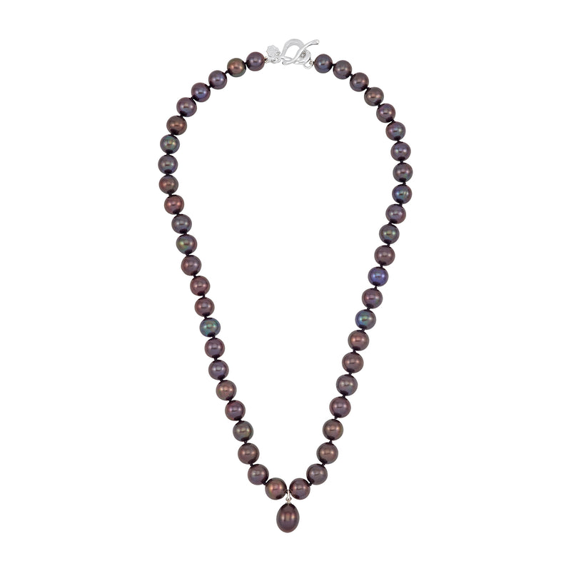 Large Peacock Pearl Drop Necklace