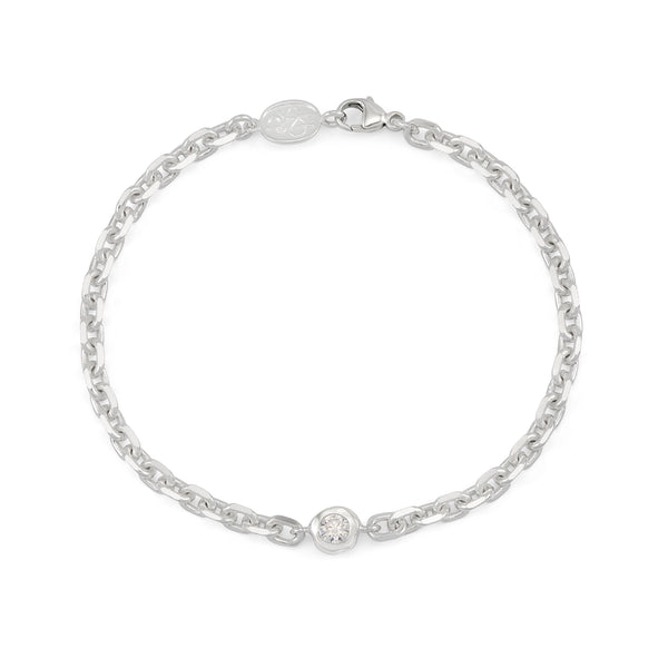 White Topaz Chain Bracelet