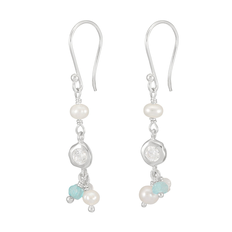 Mixed Topaz Dewdrop Earrings