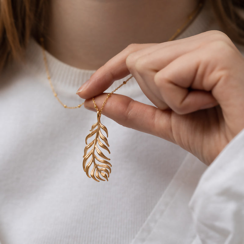 FP56-V-Dower-and-Hall-Yellow-Gold-Vermeil-Long-Angel-Feather-Pendant-1