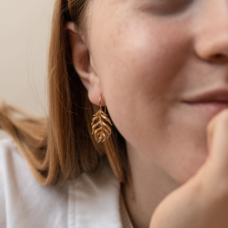 FE54-V-Dower-and-Hall-Yellow-Gold-Vermeil-Long-Angel-Feather-Drop-Earrings-1