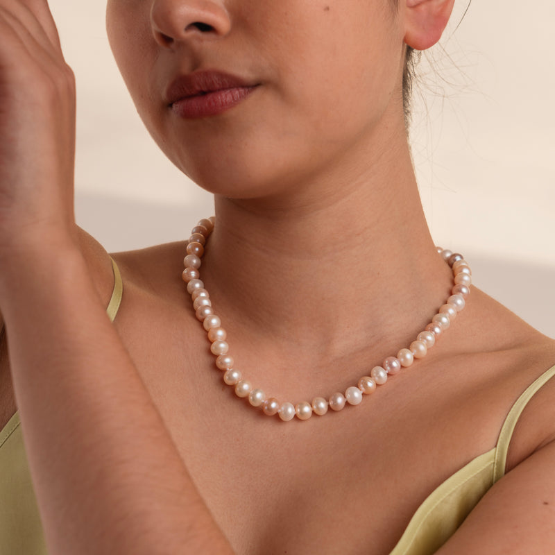 Large Mixed Pearl Necklace