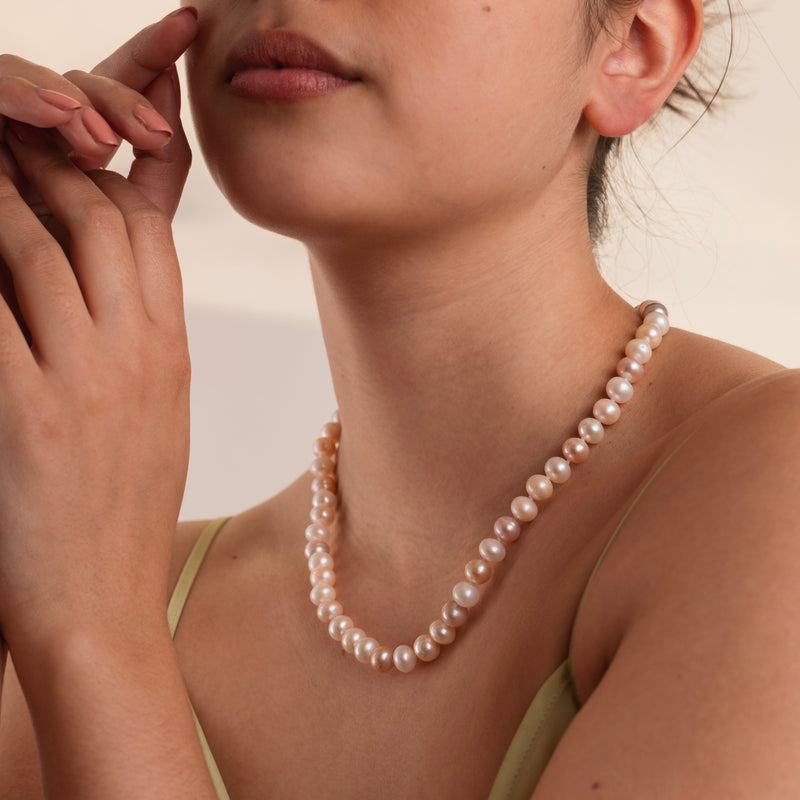 Large Mixed Pearl Necklace