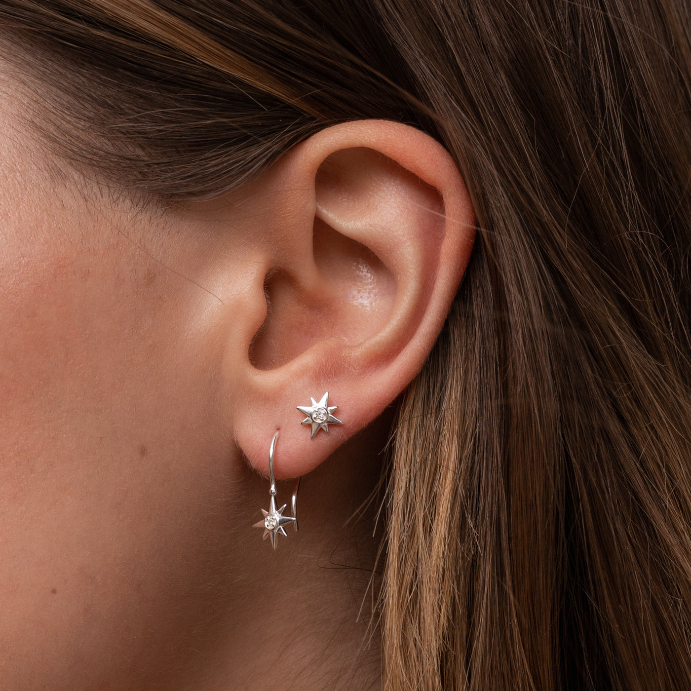 14k offers diamond earrings new