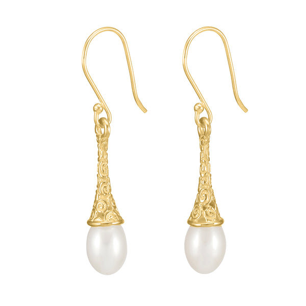 Spiral Pearl Earrings