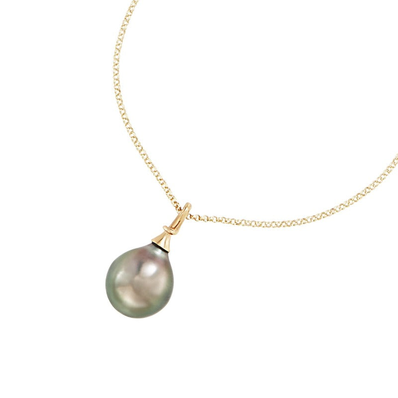 Beautiful Natural Tahitian newest pearl pendant necklace F